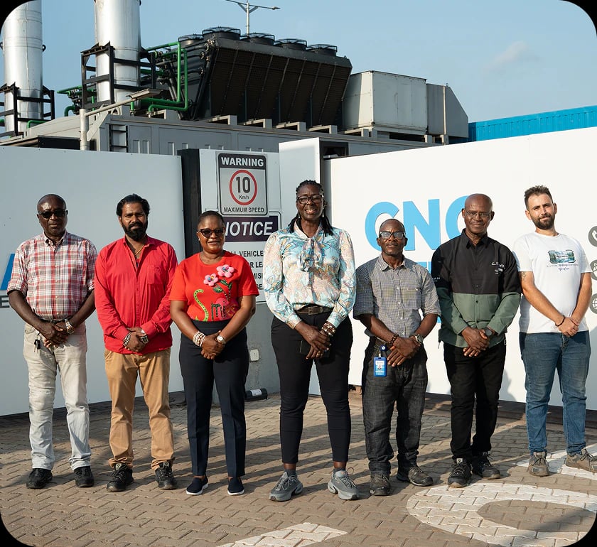 Gas Tech leadership team at the compression station