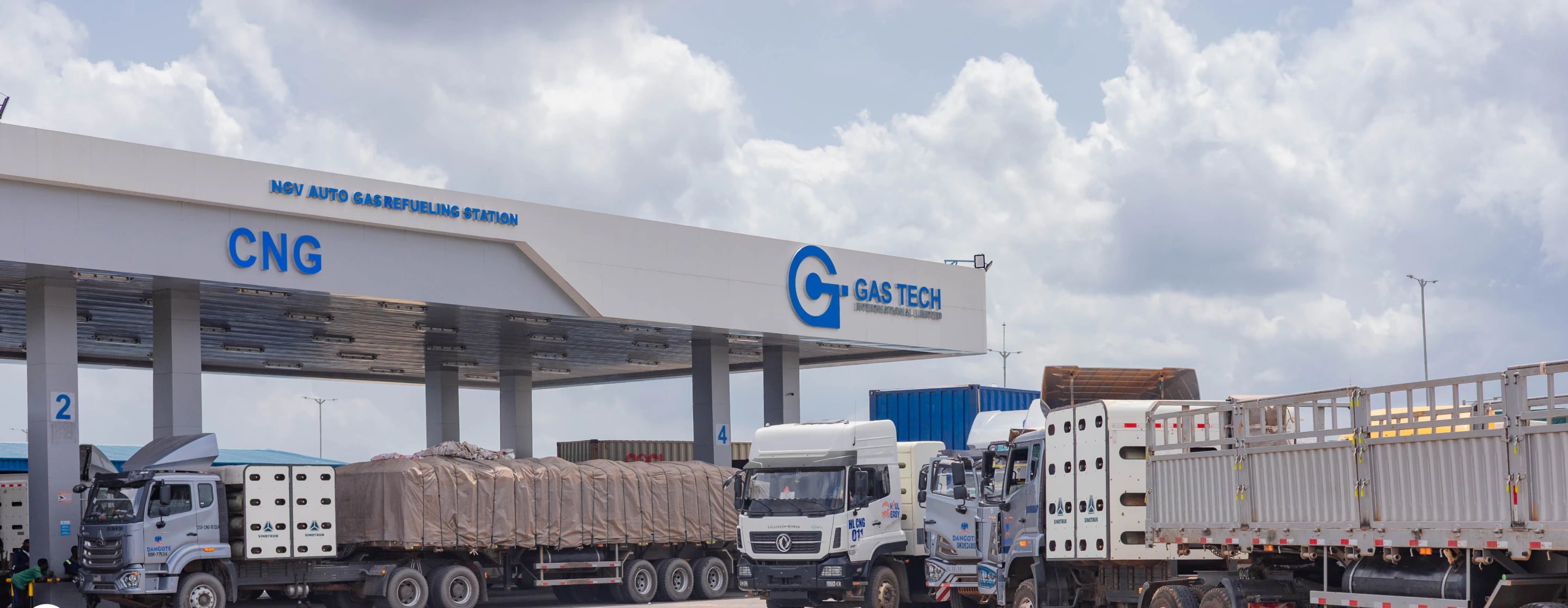 Gas Tech CNG mother station with a fleet of tankers