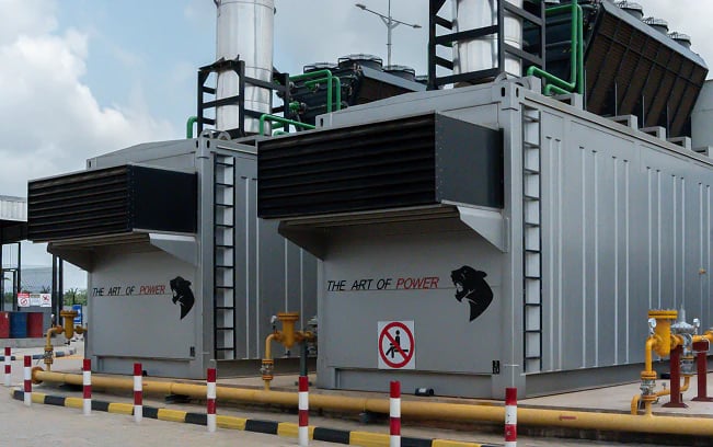 Row of gas compressor units
