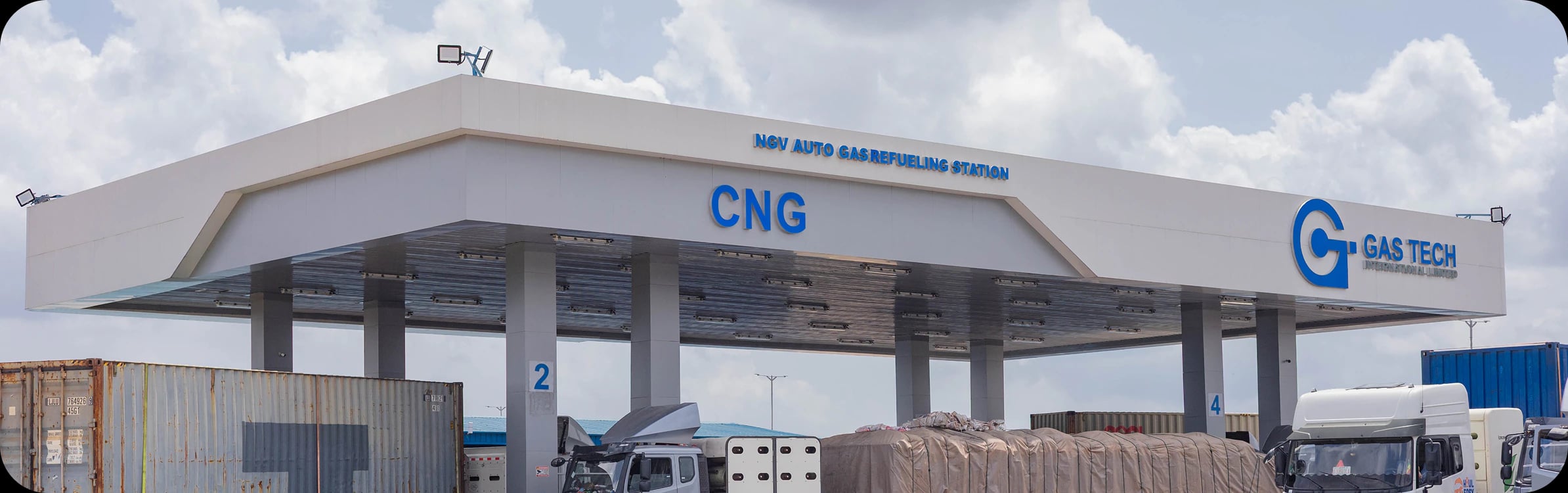 Gas Tech NGV filling station canopy in Sagamu, Ogun State