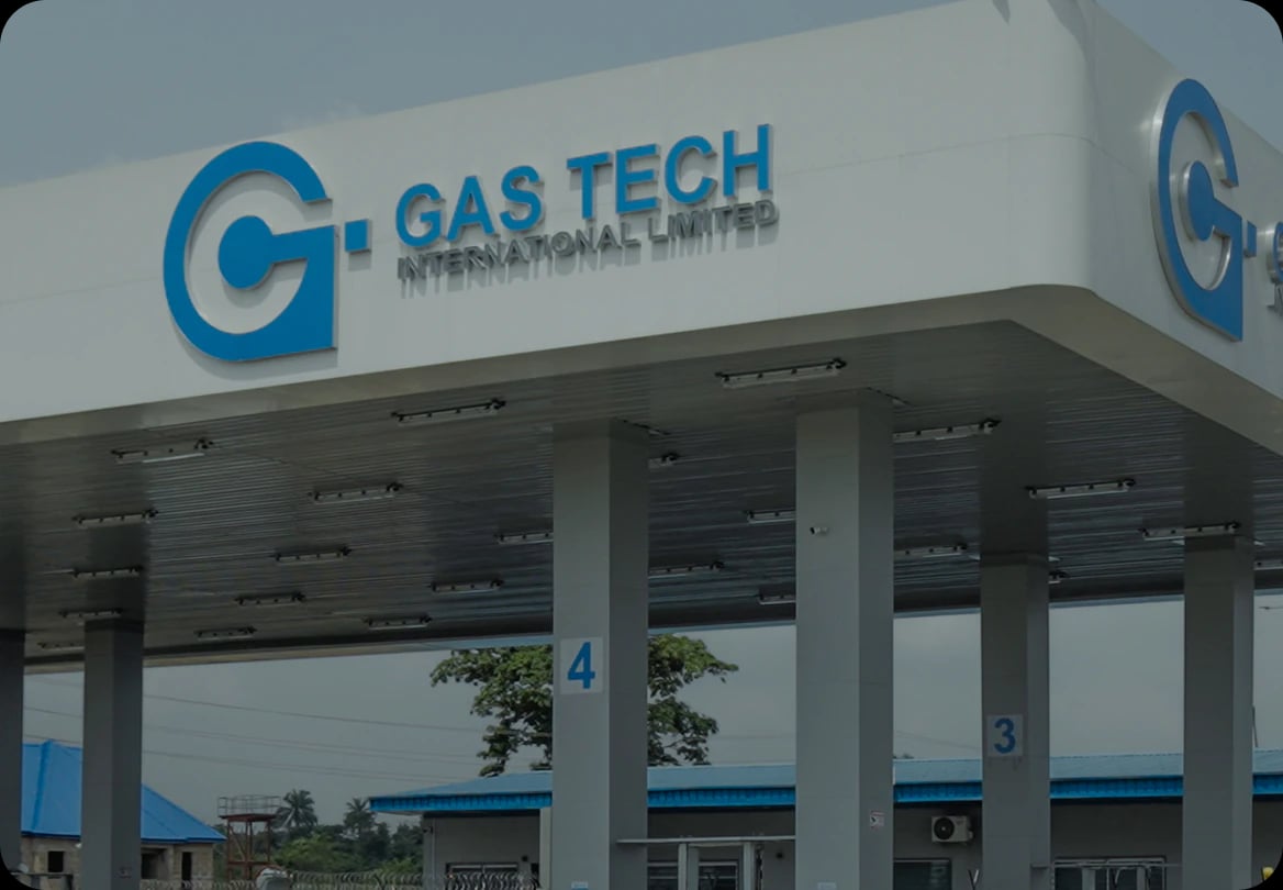 Gas Tech International canopy at an NGV refuelling station